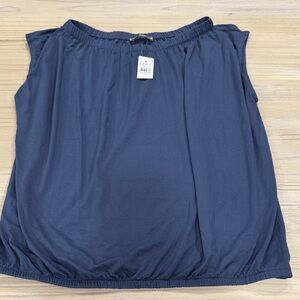 LOFT Navy Blouson Sleeveless Tank Top
